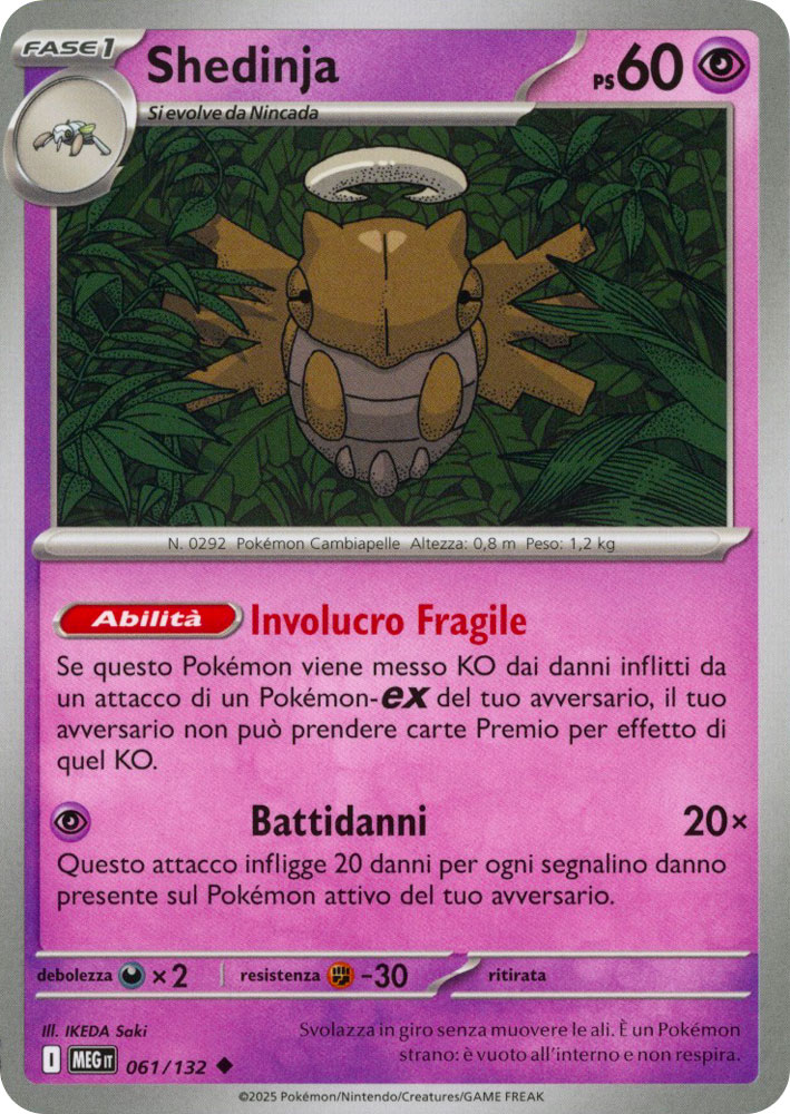 061 / 132 Shedinja Non Comune normale (IT) -NEAR MINT-