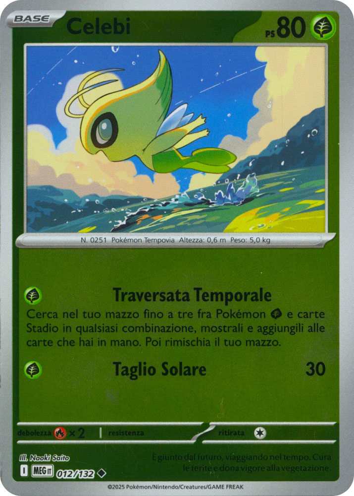 012 / 132 Celebi Non Comune foil reverse (IT) -NEAR MINT-