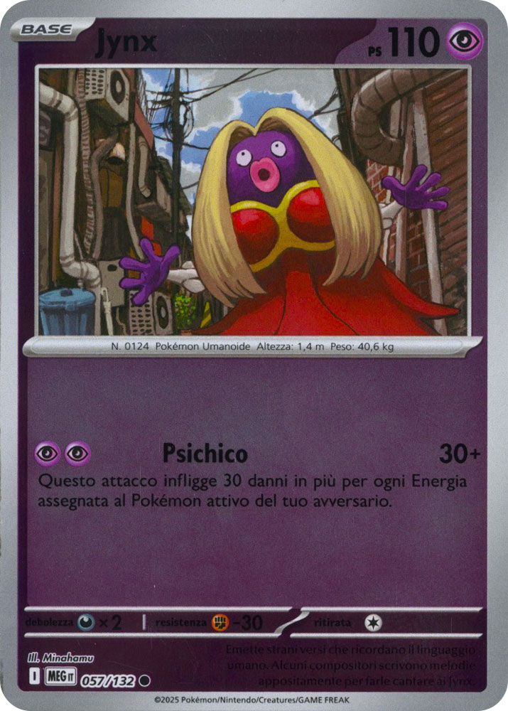 057 / 132 Jynx Comune foil reverse (IT) -NEAR MINT-