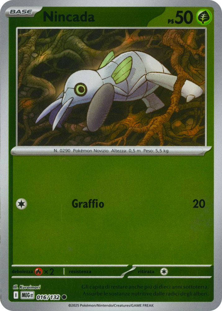 016 / 132 Nincada Comune foil reverse (IT) -NEAR MINT-