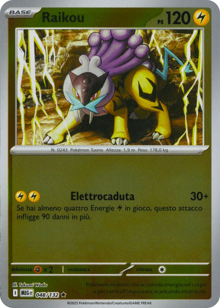 048 / 132 Raikou Rara foil reverse (IT) -NEAR MINT-