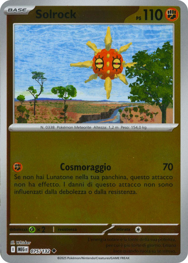 075 / 132 Solrock Non Comune foil reverse (IT) -NEAR MINT-