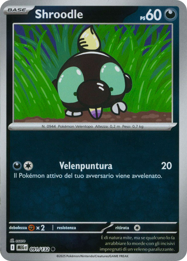 091 / 132 Shroodle Comune foil reverse (IT) -NEAR MINT-