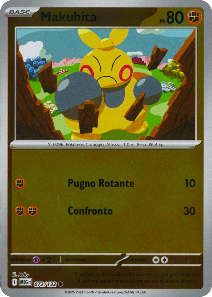 072 / 132 Makuhita Comune foil reverse (IT) -NEAR MINT-