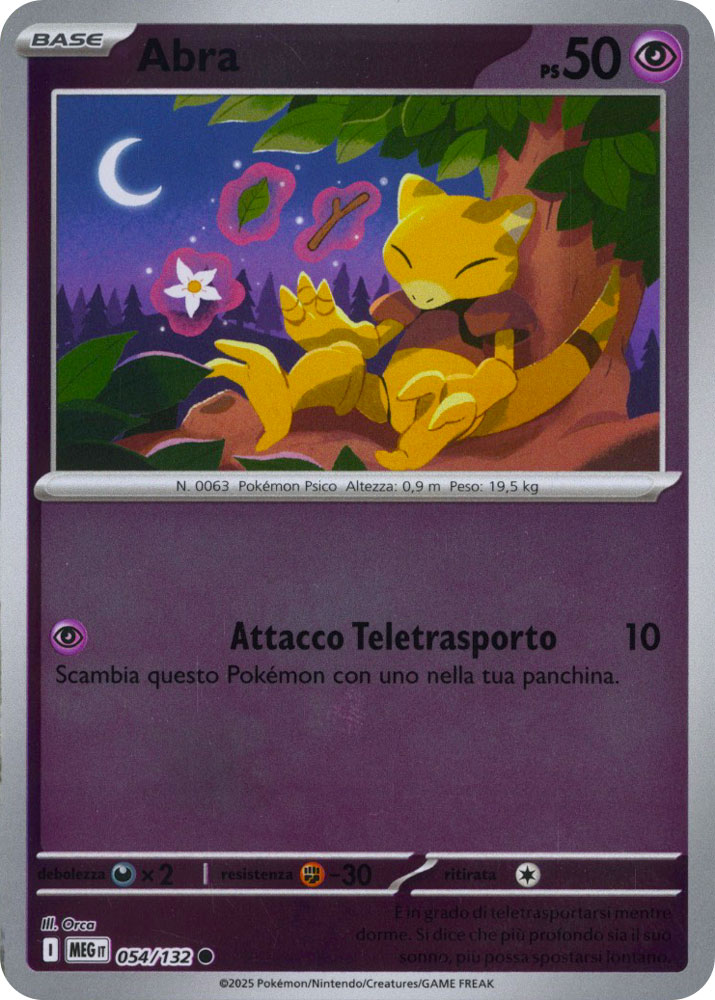 054 / 132 Abra Comune foil reverse (IT) -NEAR MINT-