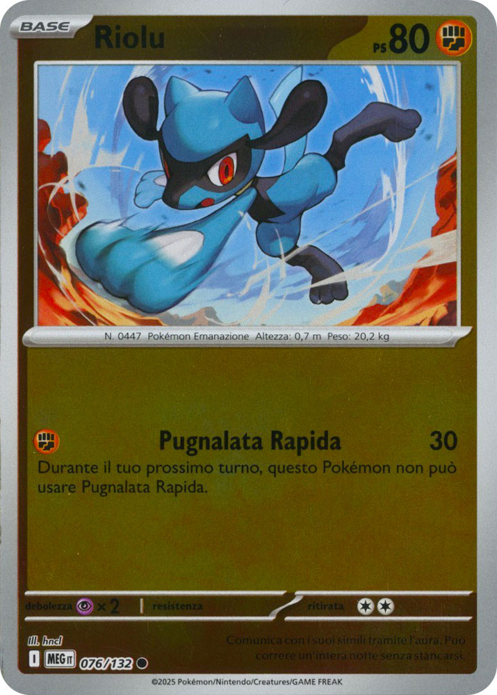 076 / 132 Riolu Comune foil reverse (IT) -NEAR MINT-