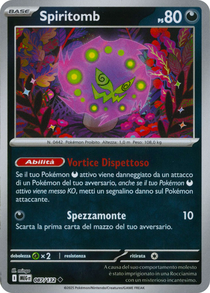 087 / 132 Spiritomb Non Comune foil reverse (IT) -NEAR MINT-
