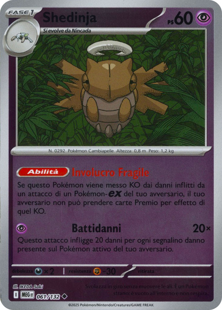 061 / 132 Shedinja Non Comune foil reverse (IT) -NEAR MINT-