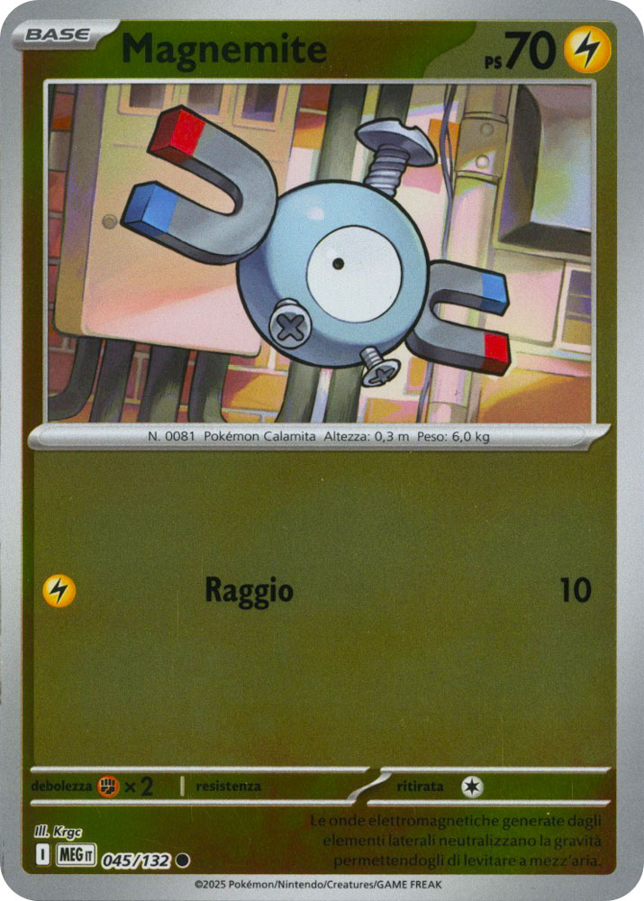 045 / 132 Magnemite Comune foil reverse (IT) -NEAR MINT-