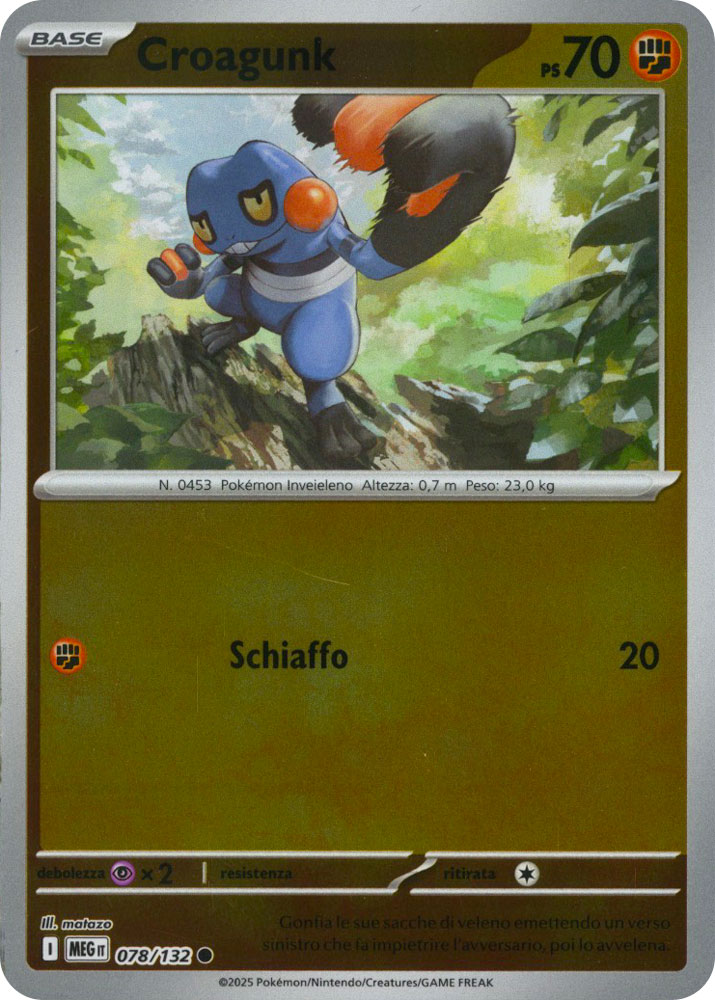 078 / 132 Croagunk Comune foil reverse (IT) -NEAR MINT-