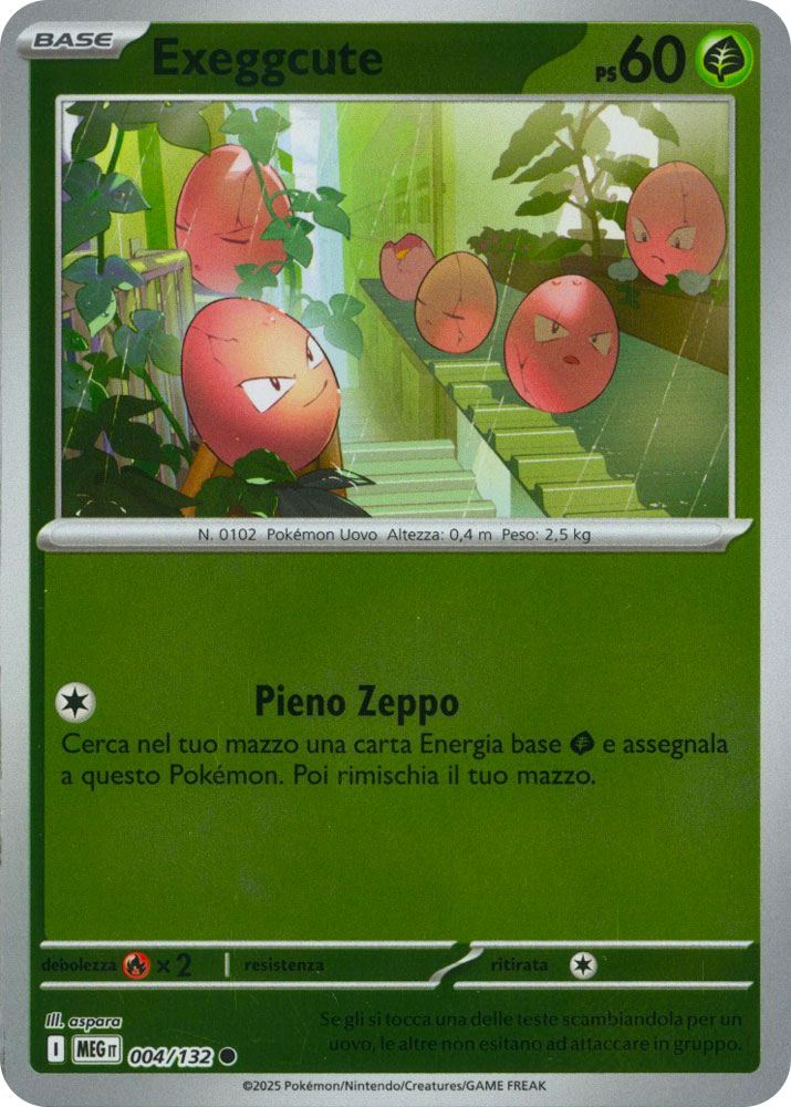 004 / 132 Exeggcute Comune foil reverse (IT) -NEAR MINT-