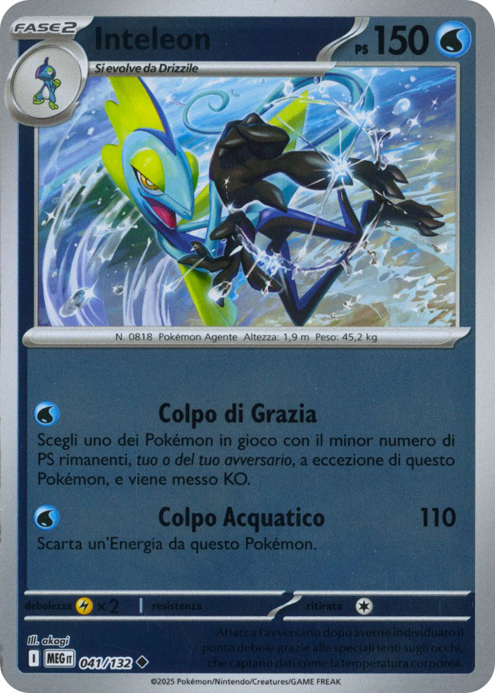 041 / 132 Inteleon Non Comune foil reverse (IT) -NEAR MINT-