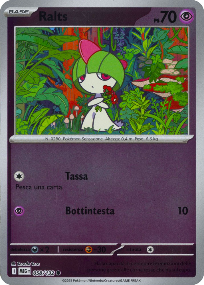 058 / 132 Ralts Comune foil reverse (IT) -NEAR MINT-