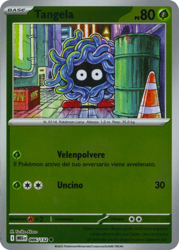 006 / 132 Tangela Comune foil reverse (IT) -NEAR MINT-