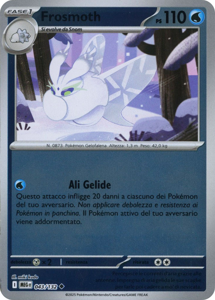 043 / 132 Frosmoth Non Comune foil reverse (IT) -NEAR MINT-