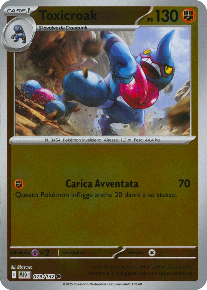 079 / 132 Toxicroak Comune foil reverse (IT) -NEAR MINT-