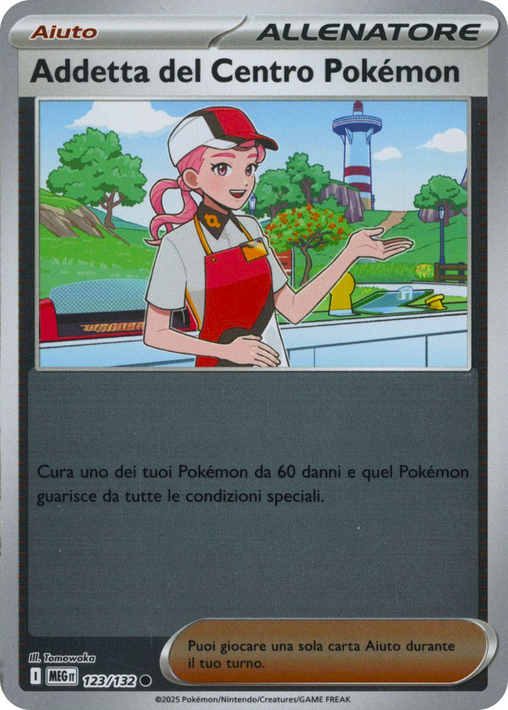 123 / 132 Addetta del Centro Pokemon Comune foil reverse (IT) -NEAR MINT-