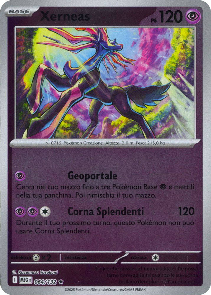 064 / 132 Xerneas Rara foil reverse (IT) -NEAR MINT-