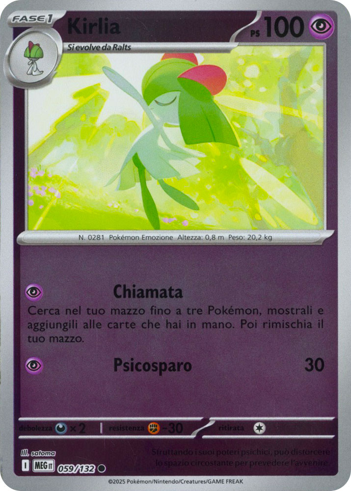 059 / 132 Kirlia Comune foil reverse (IT) -NEAR MINT-