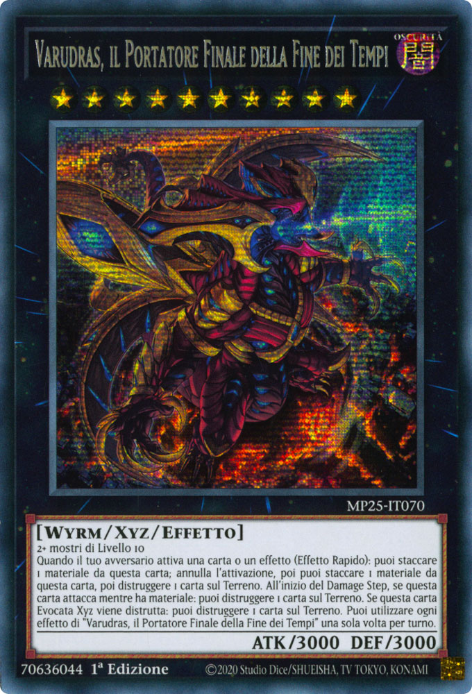 MP25-IT070 Varudas, il Portatore Finale della Fine dei Tempi Rara Segreta 1a Edizione (IT) -NEAR MINT-