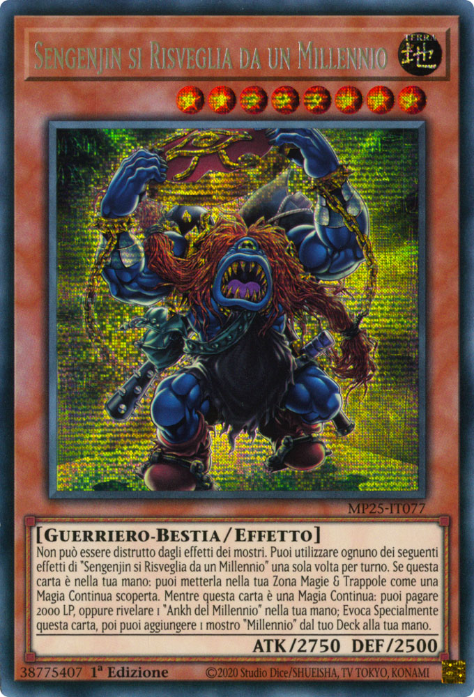 MP25-IT077 Sengenjin si Risveglia da un Millennio Rara Segreta 1a Edizione (IT) -NEAR MINT-