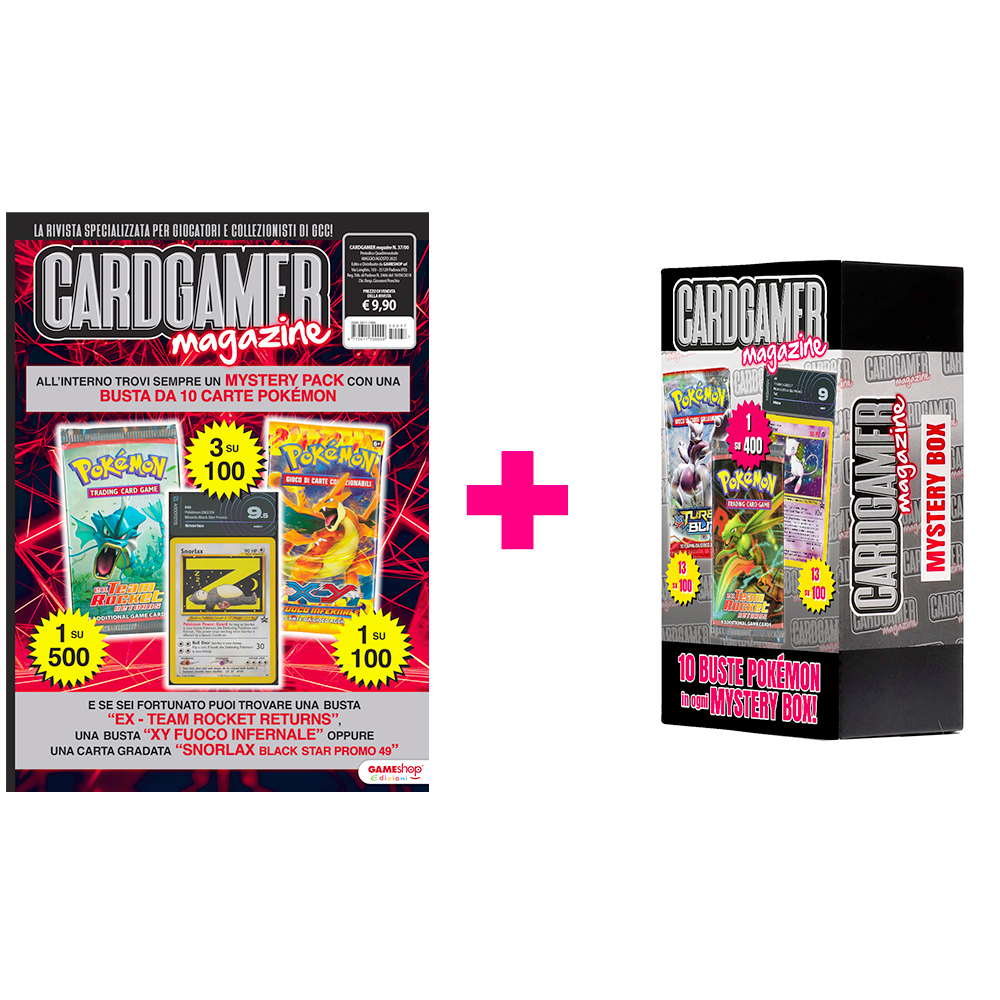Rivista Cardgamer Magazine n.37/06 + Mystery Box 10 buste Pokemon assortite con possibilita' di trovare 