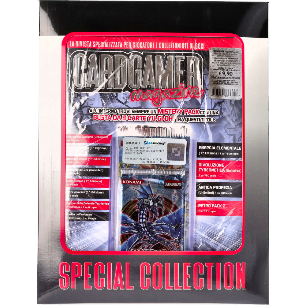 CardGamer Magazine 32/31 Yu-Gi-Oh! Forza Generatrice unlimited busta 9 carte (IT) (IT)