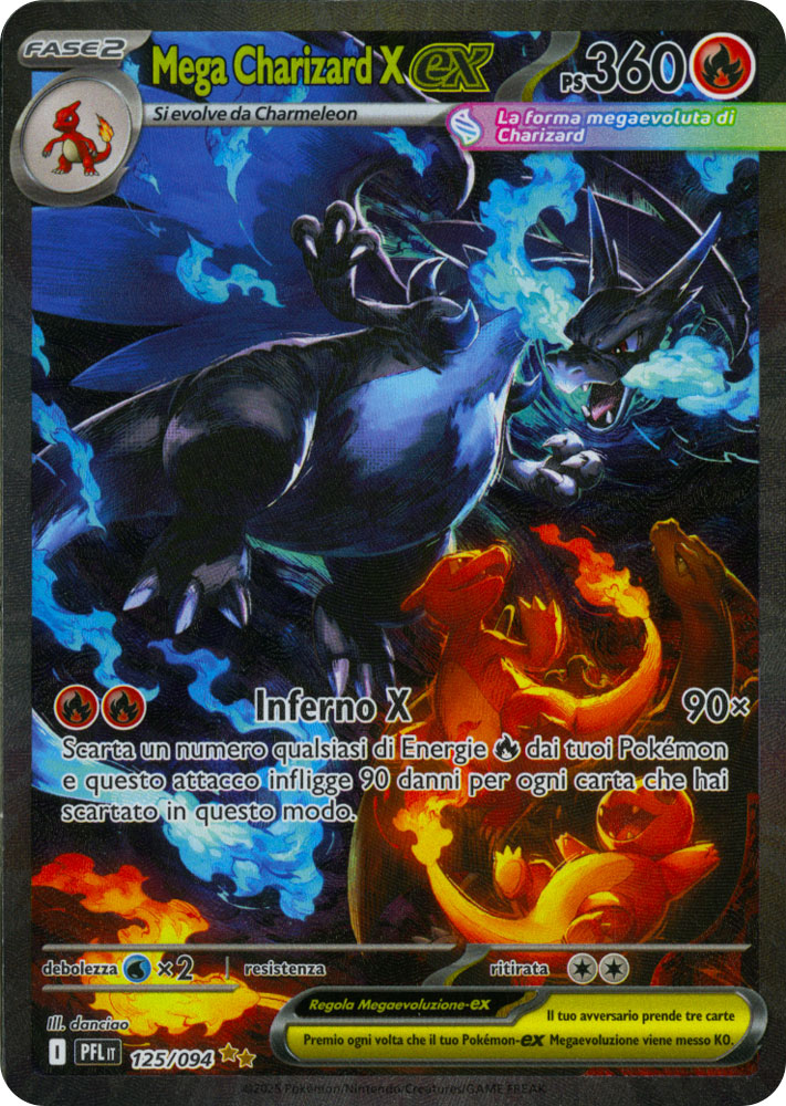 125 / 094 Mega Charizard X ex Rara Segreta foil (IT) -NEAR MINT-