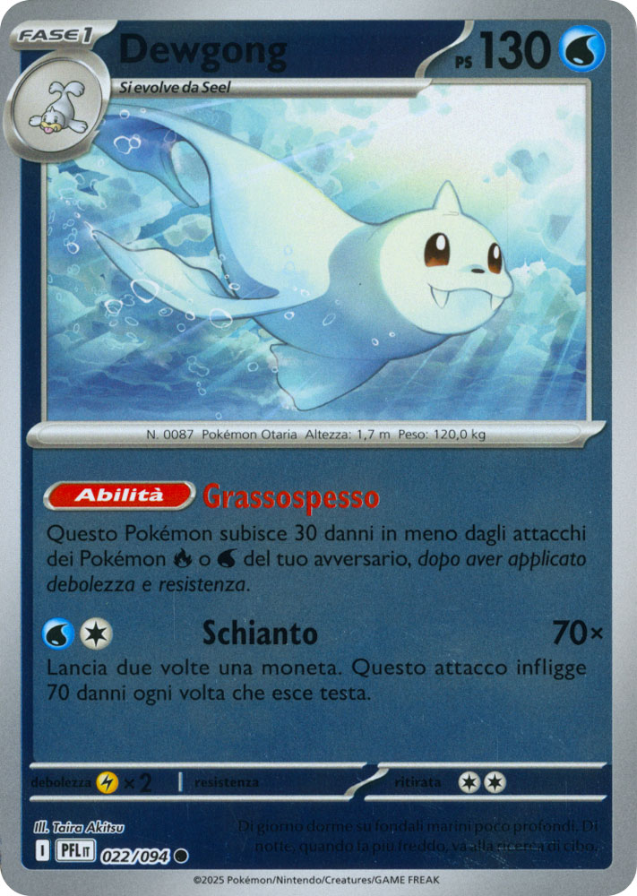 022 / 094 Dewgong Comune foil reverse (IT) -NEAR MINT-