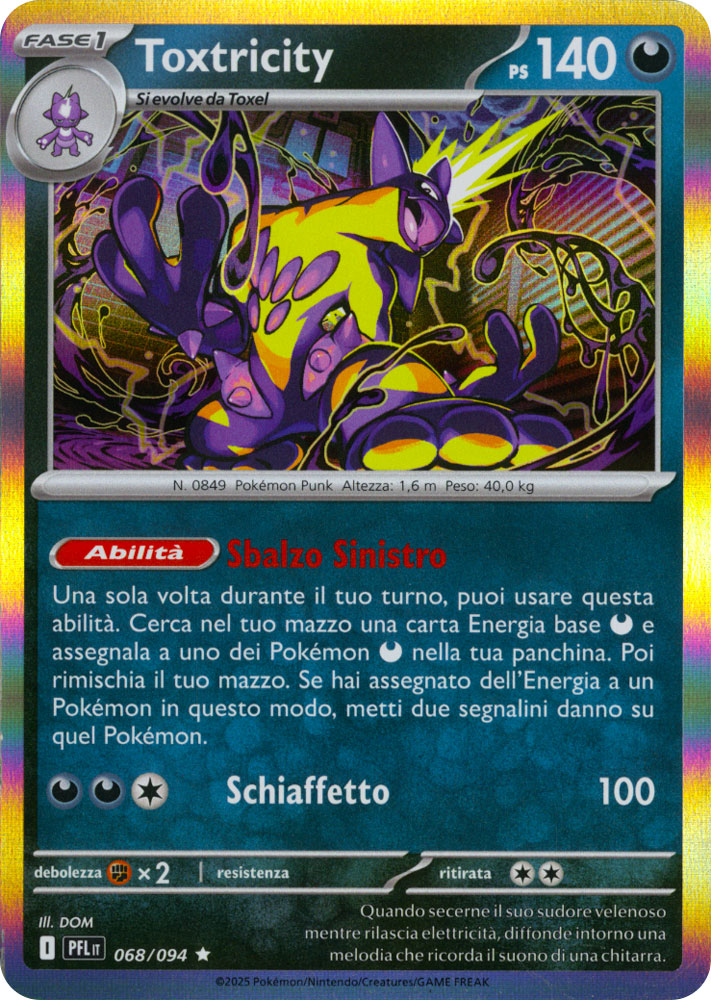 068 / 094 Toxtricity Rara foil (IT) -NEAR MINT-