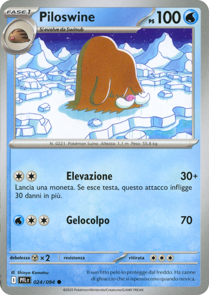 024 / 094 Piloswine Comune normale (IT) -NEAR MINT-
