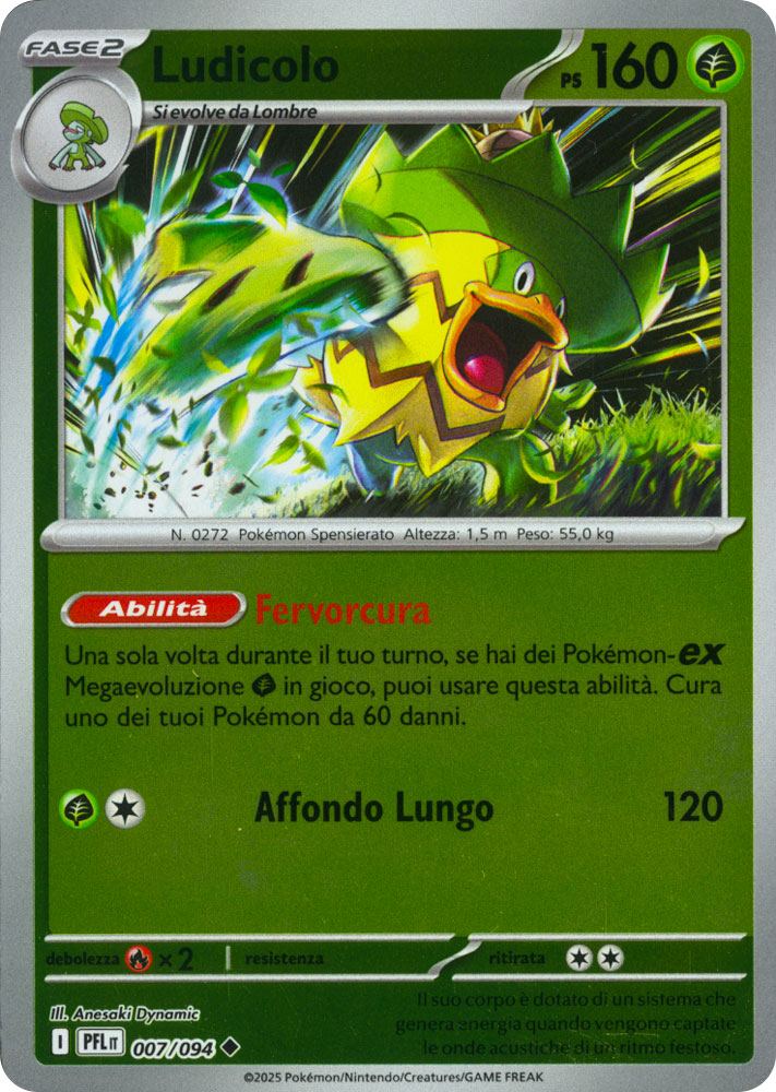 007 / 094 Ludicolo Non Comune foil reverse (IT) -NEAR MINT-