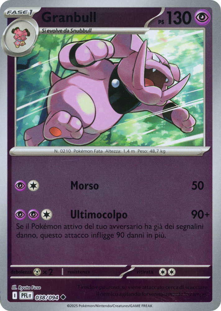 038 / 094 Granbull Non Comune foil reverse (IT) -NEAR MINT-