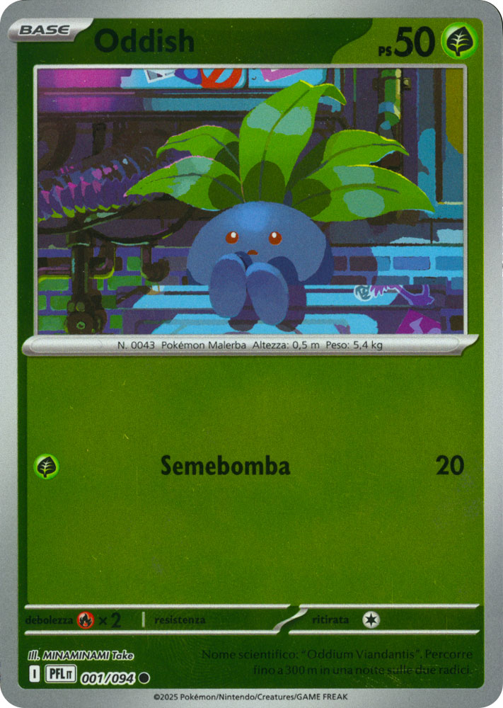 001 / 094 Oddish Comune foil reverse (IT) -NEAR MINT-