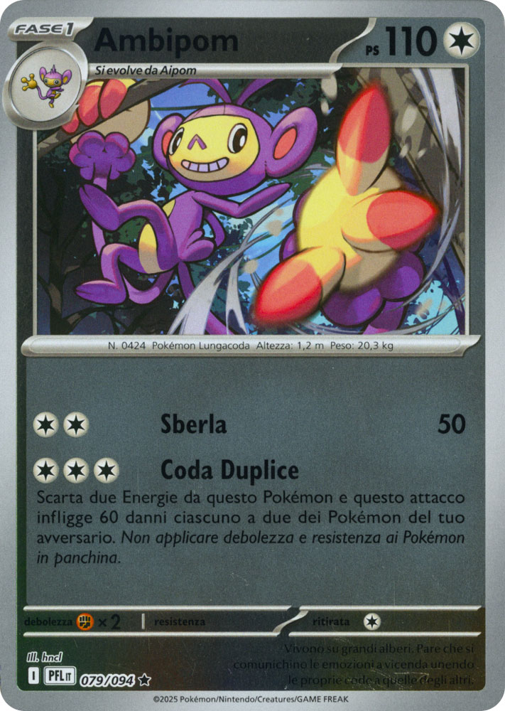 079 / 094 Ambipom Rara foil reverse (IT) -NEAR MINT-