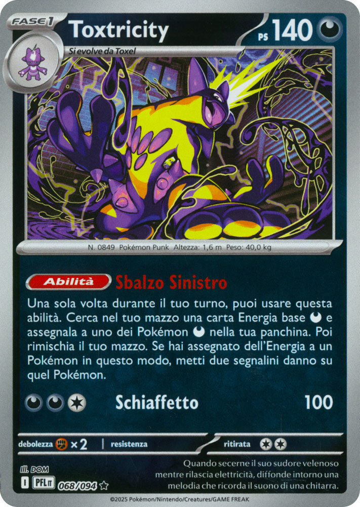 068 / 094 Toxtricity Rara foil reverse (IT) -NEAR MINT-