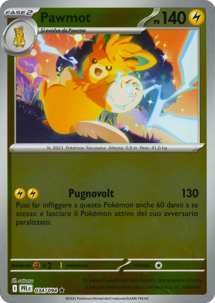034 / 094 Pawmot Rara foil reverse (IT) -NEAR MINT-