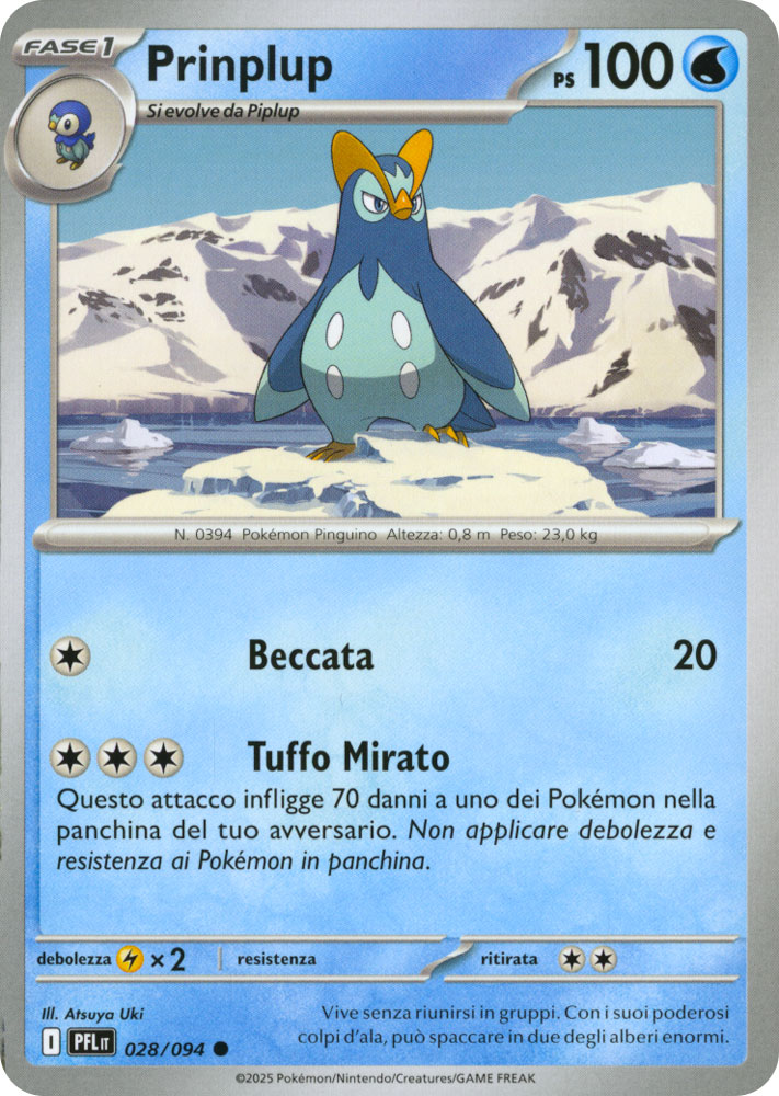 028 / 094 Prinplup Comune normale (IT) -NEAR MINT-