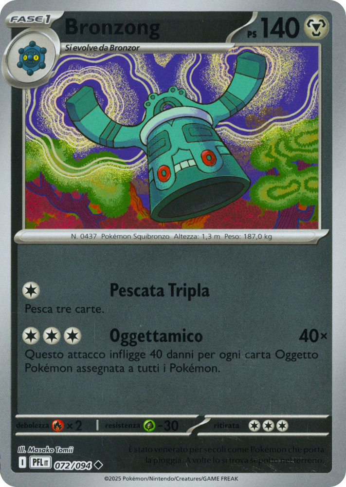 072 / 094 Bronzong Non Comune foil reverse (IT) -NEAR MINT-