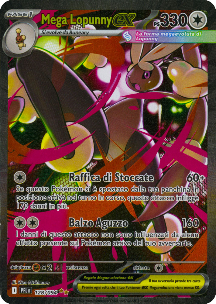 128 / 094 Mega Lopunny ex Rara Segreta foil (IT) -NEAR MINT-