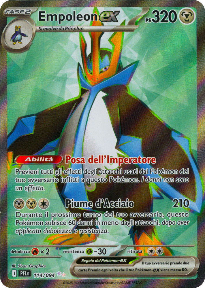 114 / 094 Empoleon ex Rara Segreta foil (IT) -NEAR MINT-