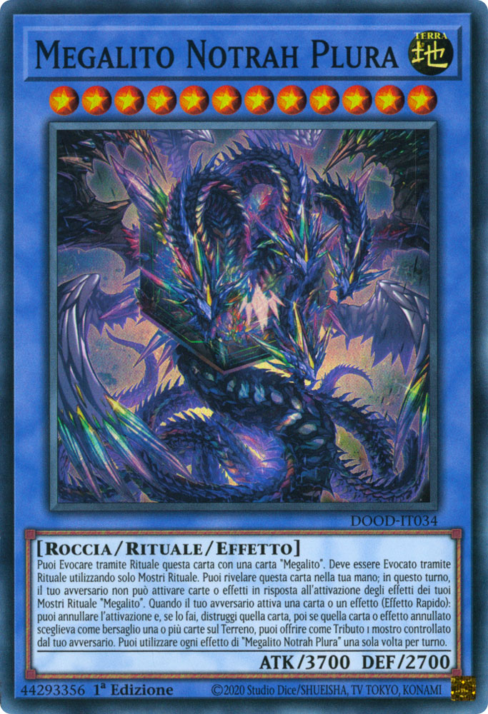 DOOD-IT034 Megalito Notrah Plura super rara 1a Edizione (IT) -NEAR MINT-