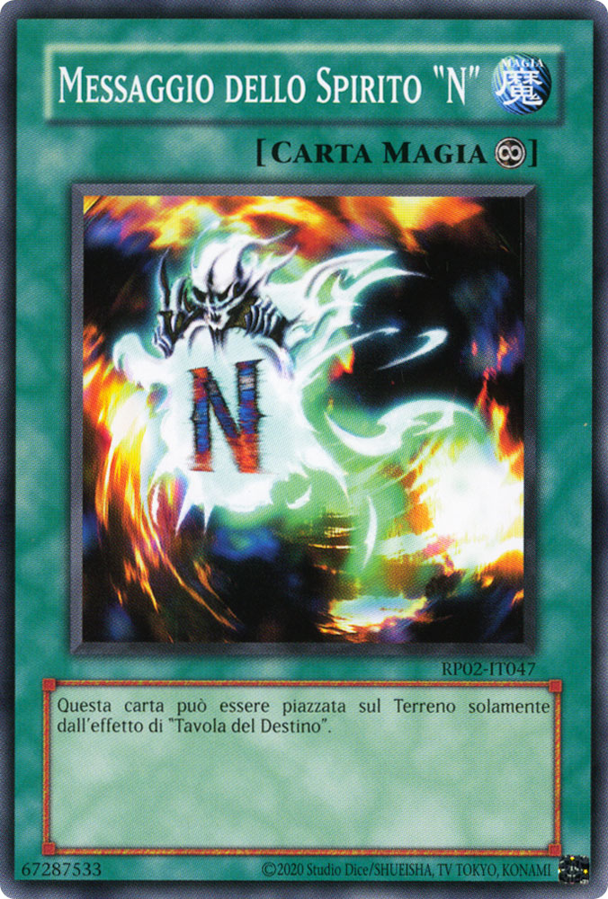 RP02-IT047 Messaggio dello Spirito "N" comune Unlimited (ristampa) (IT) -NEAR MINT-