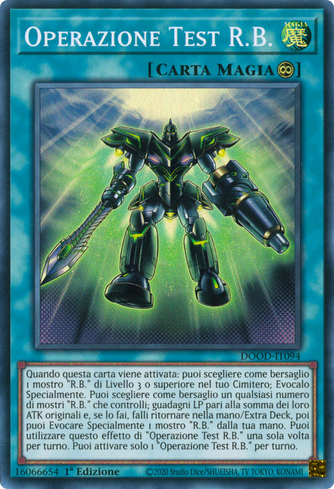 DOOD-IT094 Operazione Test R.B. super rara 1a Edizione (IT) -NEAR MINT-