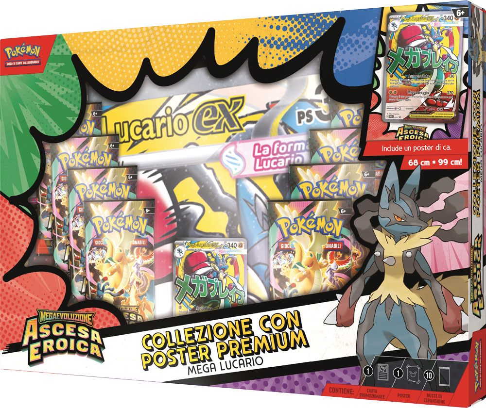 M2.5 Megaevoluzione Ascesa Eroica Collezione con Poster Premium Mega Lucario ex (IT)