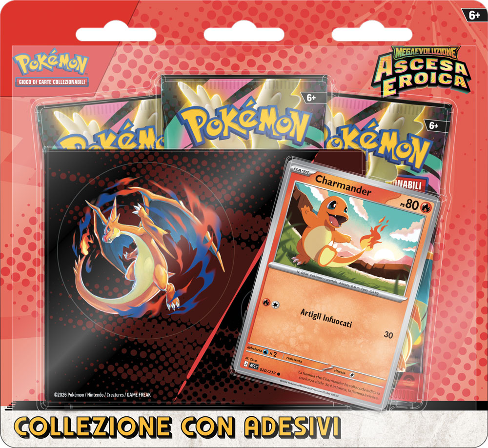 M2.5 Megaevoluzione Ascesa Eroica Collezione con Adesivi Charmander (IT)