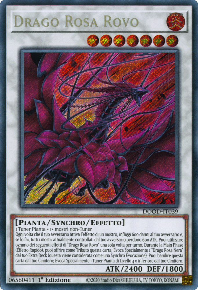 DOOD-IT039 Drago Rosa Rovo rara segreta 1a Edizione (IT) -NEAR MINT-