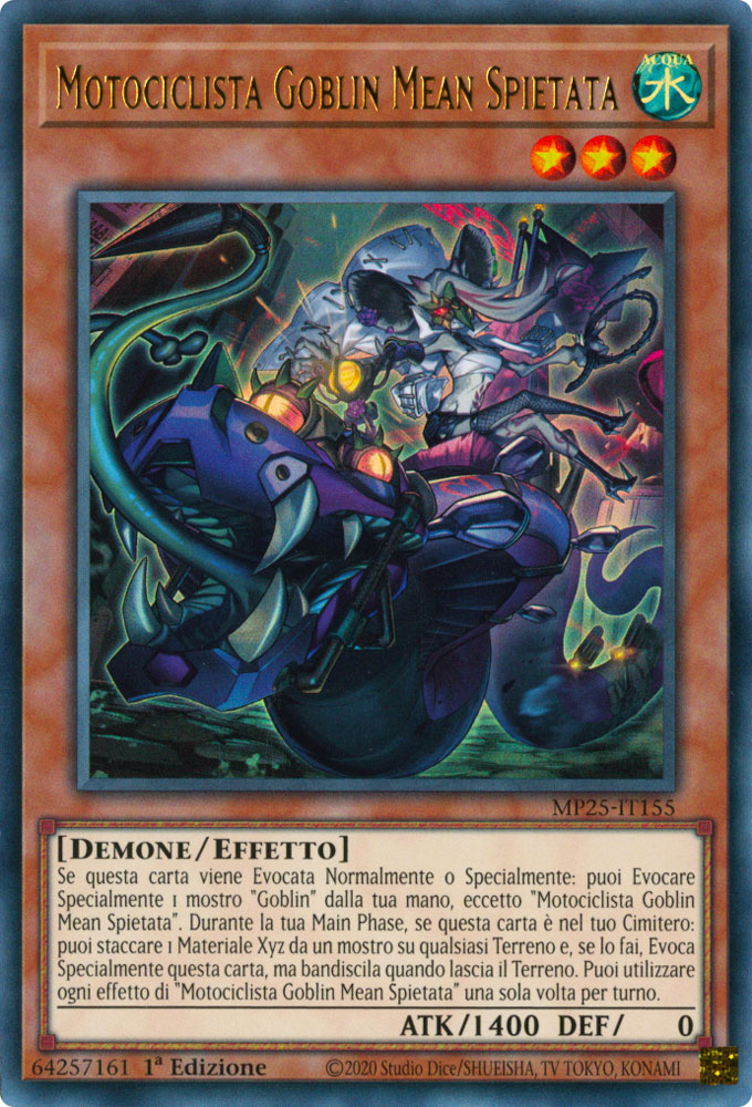 MP25-IT155 Motociclista Goblin Mean Spietata Ultra Rara 1a Edizione (IT) -NEAR MINT-