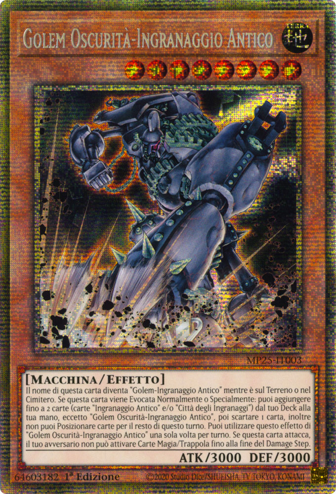 MP25-IT003 Golem Oscurita'-Ingranaggio Antico Rara Starlight 1a Edizione (IT) -NEAR MINT-