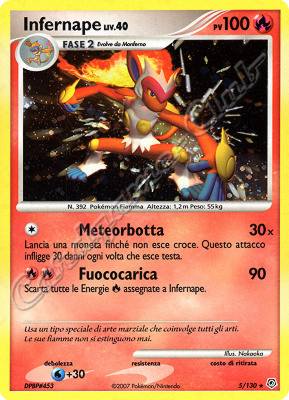 005 / 130 Infernape LIV.40 rara foil (IT) -NEAR MINT-